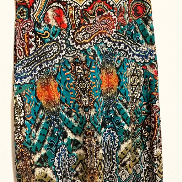 Beige by Eci Size Medium Bold Print Flowy Maxi Skirt - Picture 3 of 7